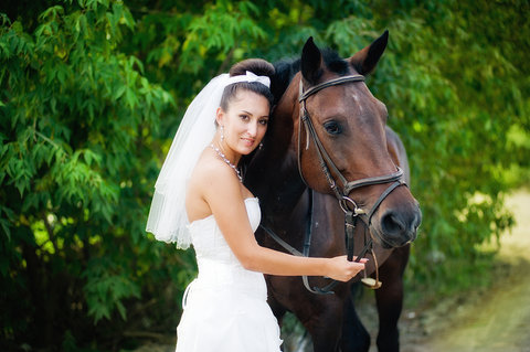 Невеста с лошадьми